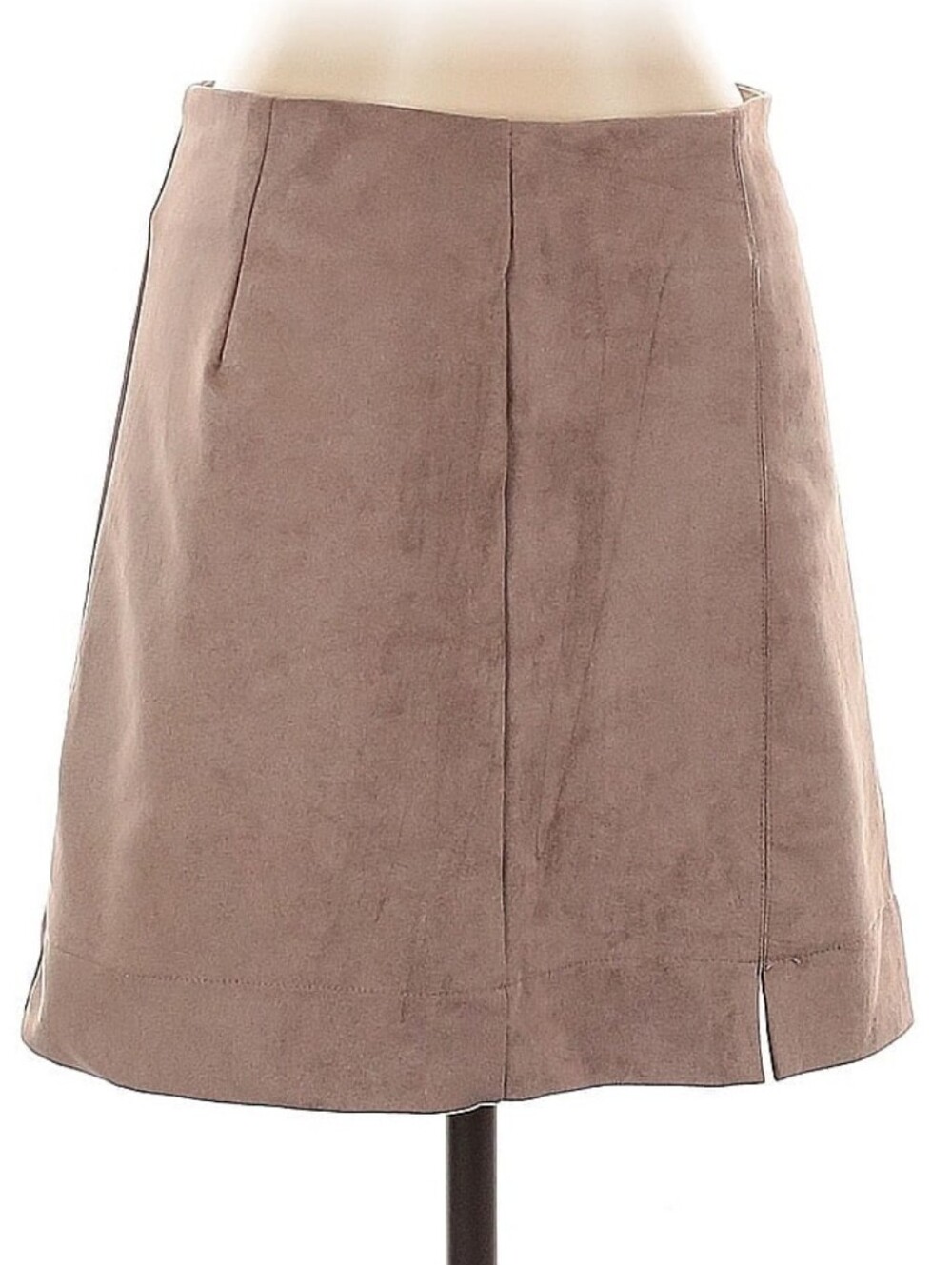 Women’s Milk Chocolate Faux Suede A-Line Skirt